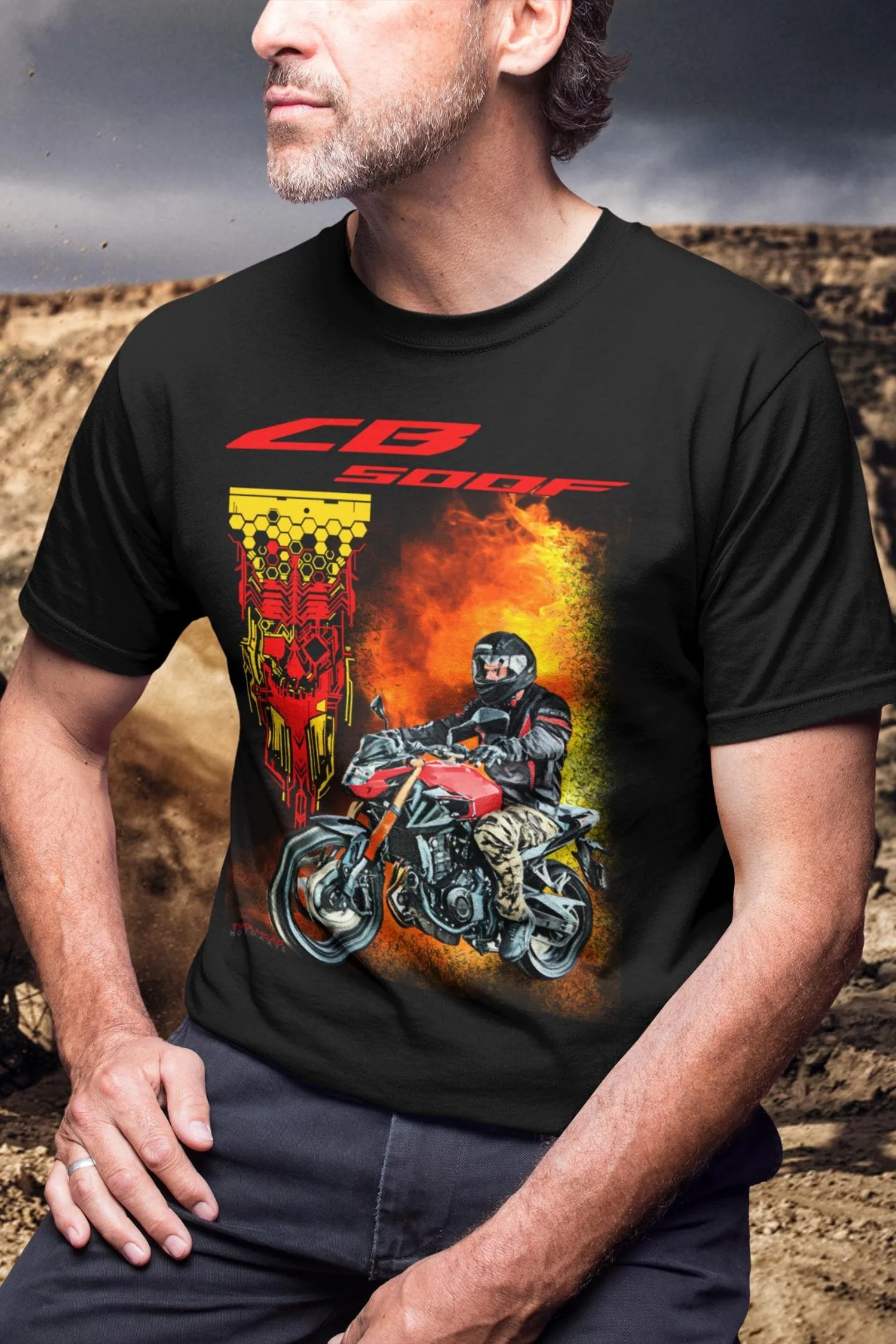 

423@EY H.onda CB500F T Shirt The Smart Rider Motorcycle Tee For The All Rounder Biker H.onda Fan Top Parallel Twin Life Gift
