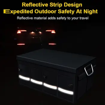 Přenosný víceúčelový skládací úložný box do kufru auta, venkovní cestovní organizér do kufru pro nákladní automobily a SUV 10 nejlepší prodej Organizér do kufru Toyota Camry - №5