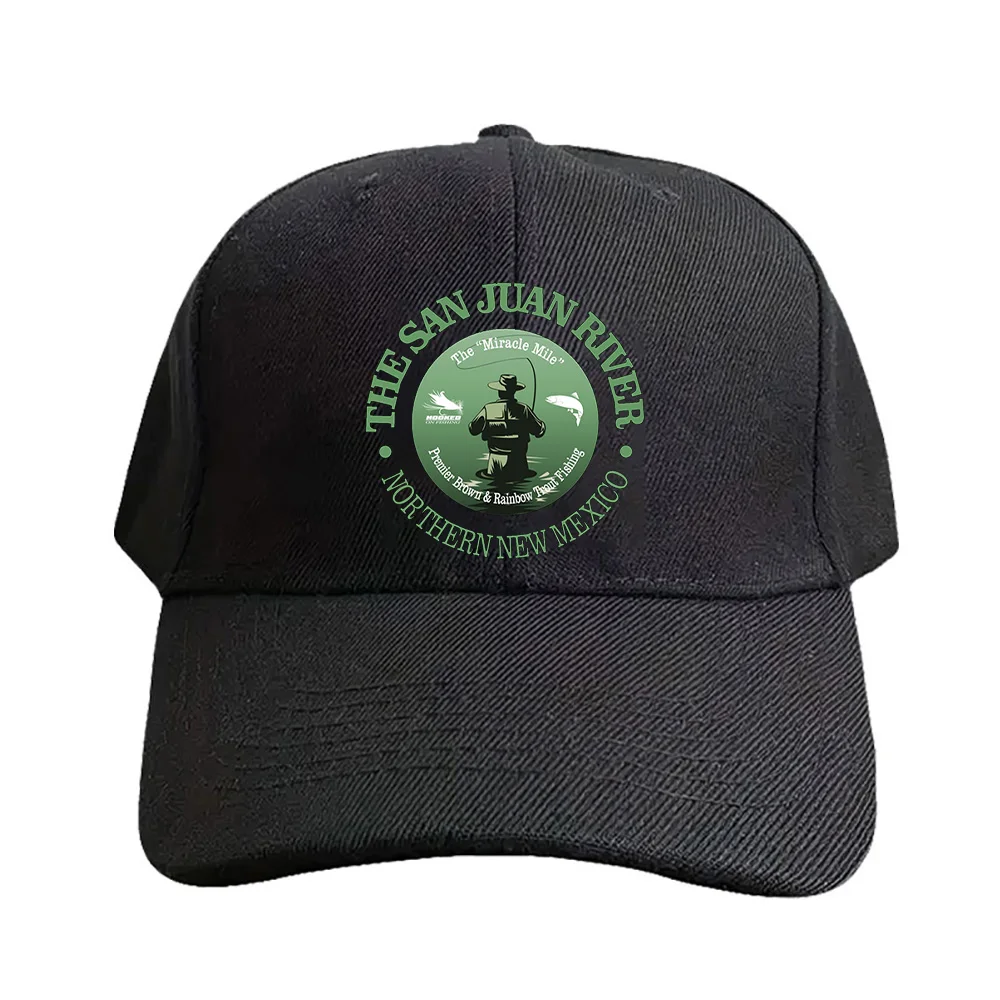 San Juan River Fly Fishing Summer Woman Man Adult Baseball Cap Adjustable with Curved Brim duckbill cap protection sun hats