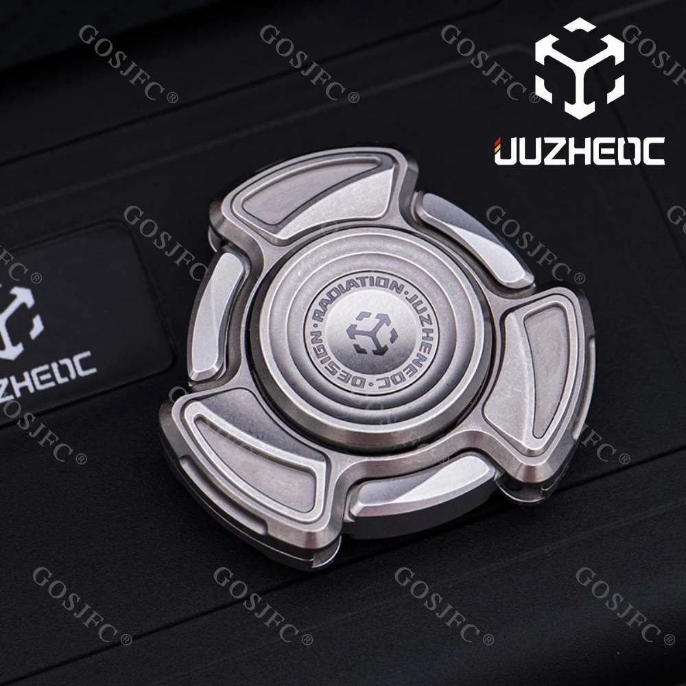 JUZHEDC Adiation Pro giroscopio de uñas abierto titanio circonio Fidget Spinner DIY portátil Oficina dispositivos para aliviar la ansiedad diseño Original