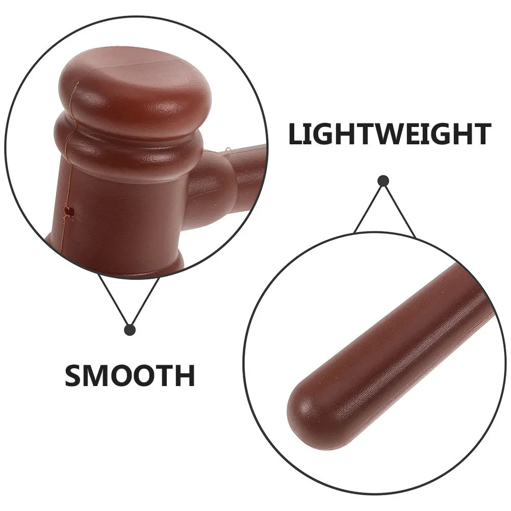 2pcs Kids Judge Hammer Plastic Gavel For Children Role Costume Accessory Mini Mallet Prop Party Favor Game Tool