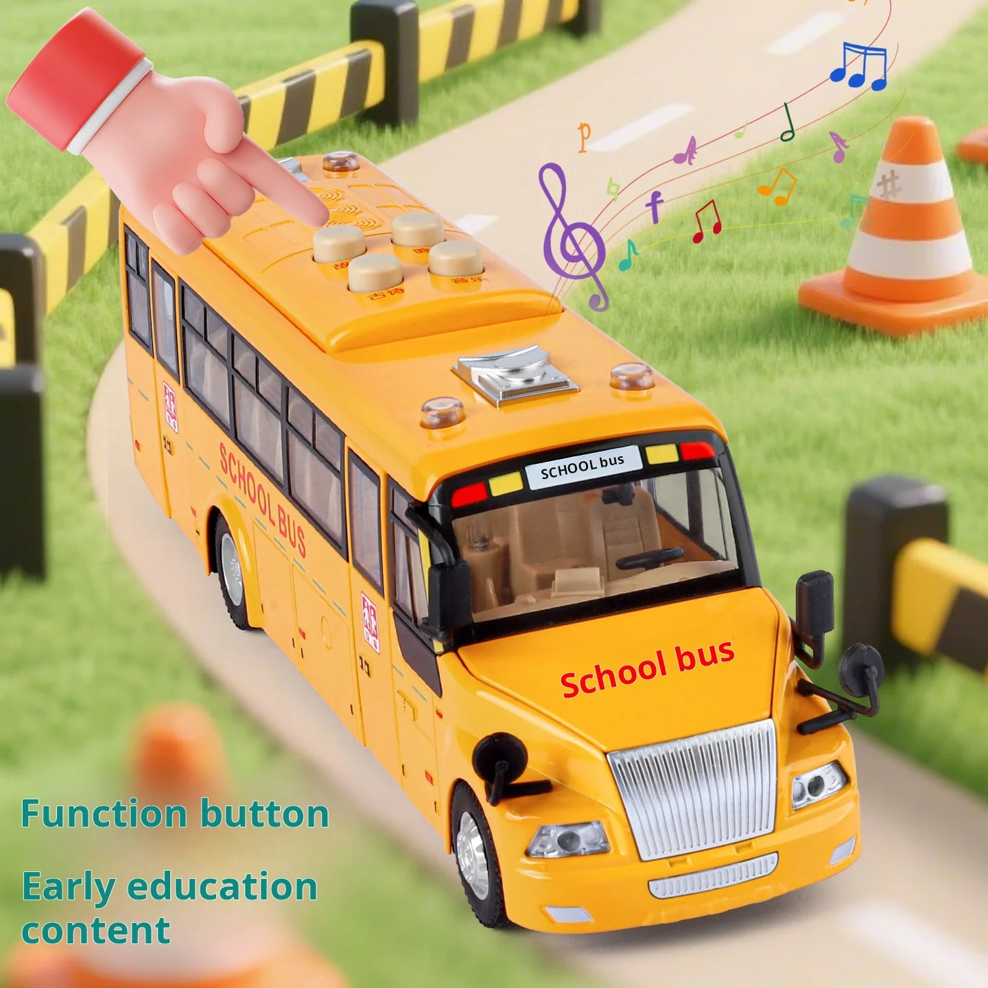 

1/32 Alloy America School Bus Model Diecasts Metal Toy Student Bus Car Vehicles Model Simulation Sound and Light Childrens Gifts