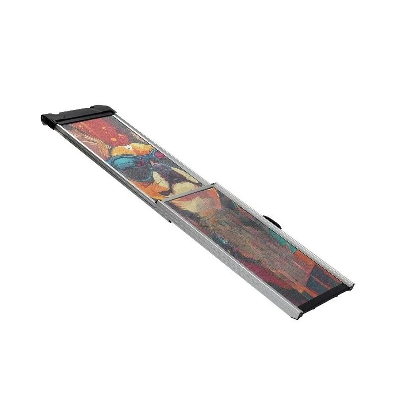 Retractable Aluminum Dog Ramp Portable Pet Step Car Truck Off-Road Vehicle Retractable Non-Skid Dog Ramp