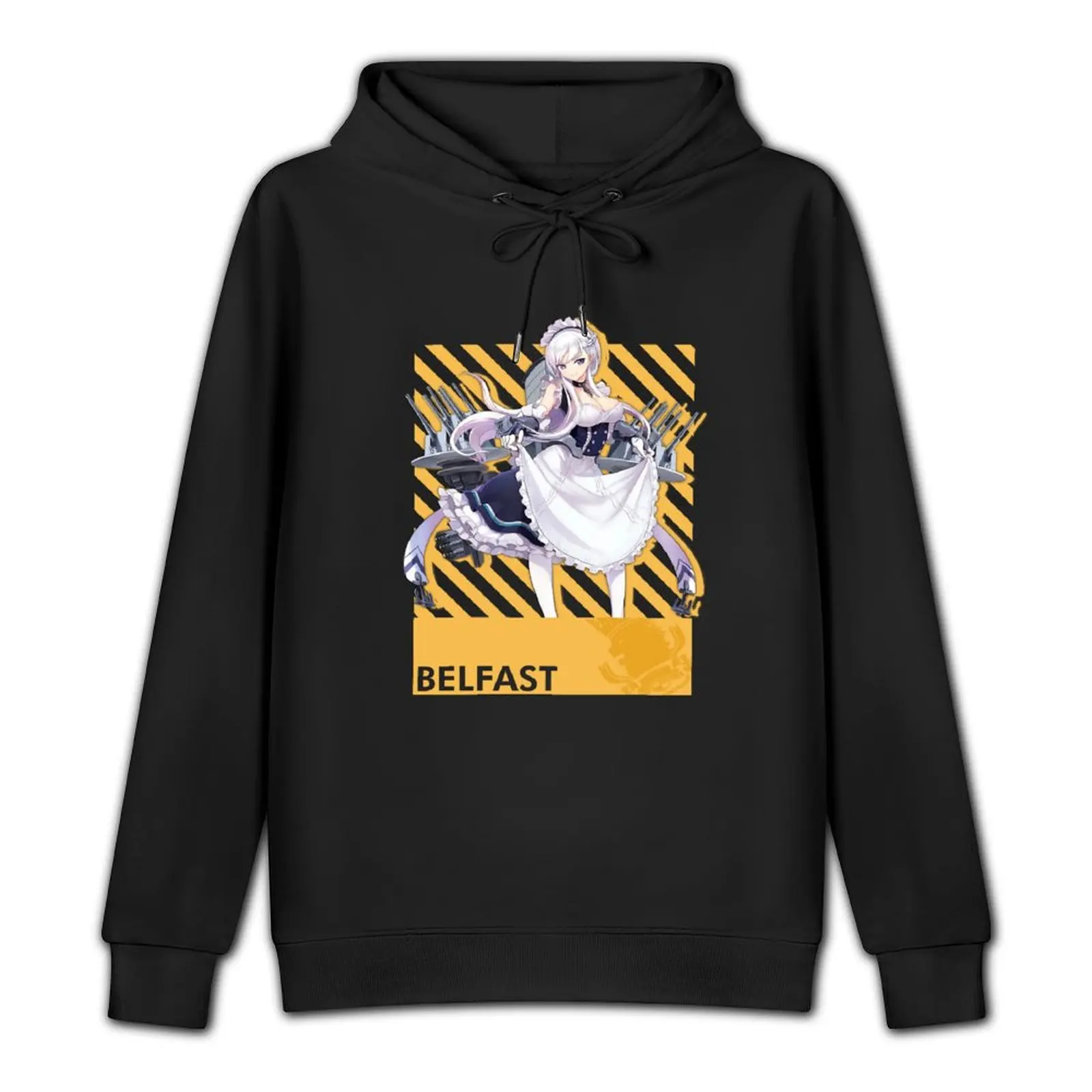 Belfast - Azur Lane - Typography 5 Pullover Hoodie mens designer clothes male clothes fashion men pullover hoodies