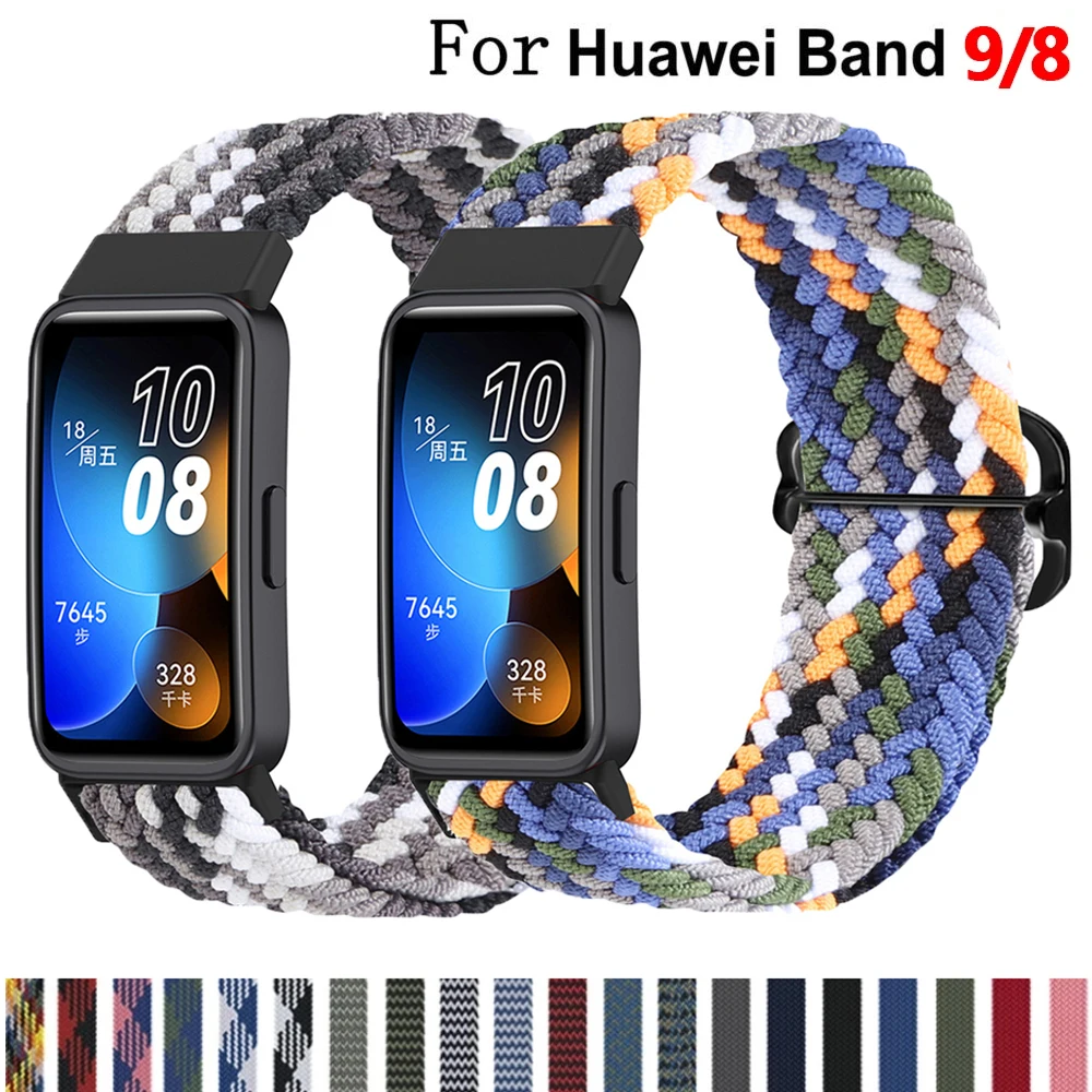 Adjustable Braided Band for Huawei Band 8 Strap for Huawei Band8 Straps Bracelet for Huawei Band 9 Nylon Correa for Huawei band9