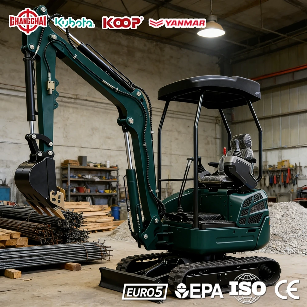 

Мини-экскаватор 1.0 тонны, многофункциональный, для строительных работ, 1.5 тонны, 2.0 тонны, двигатель Kubota, Европа, EPA Euro 5, CE, напрямую с завода