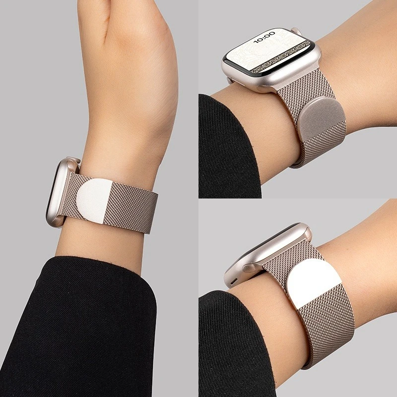 Milanese Loop für Apple Watch Band 44 mm 40 41 45 42 46 38 mm Metallarmband iWatch Serie 10 9 8 7 6 SE 5 4 3 Ultra 2 49 mm Armband