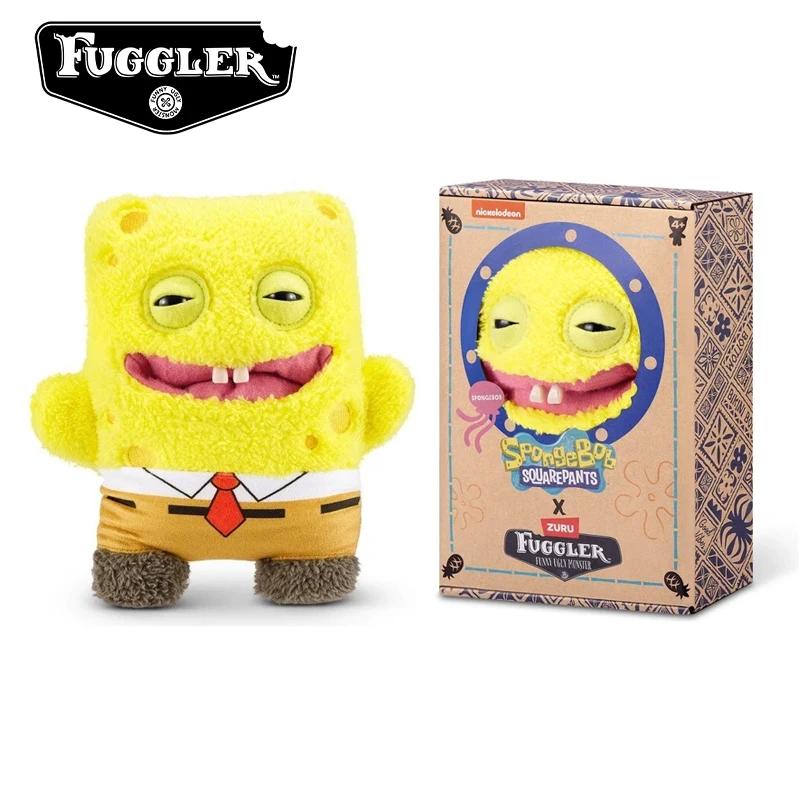 Original Fuggler Hässliches Monster Zahn-SpongeBob Schwammkopf Plüschtiere Gefüllte Anime-Geschenke Hässliche Monster-Plüschies 22cm Deko-Puppen
