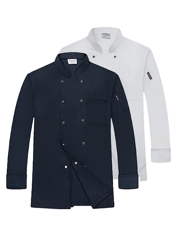 Professional Chef Uniform Premium Restaurant Kitchen Catering Jackets Cafe Work Wear Hotel Cook Outfit Bakery Clothes for Men