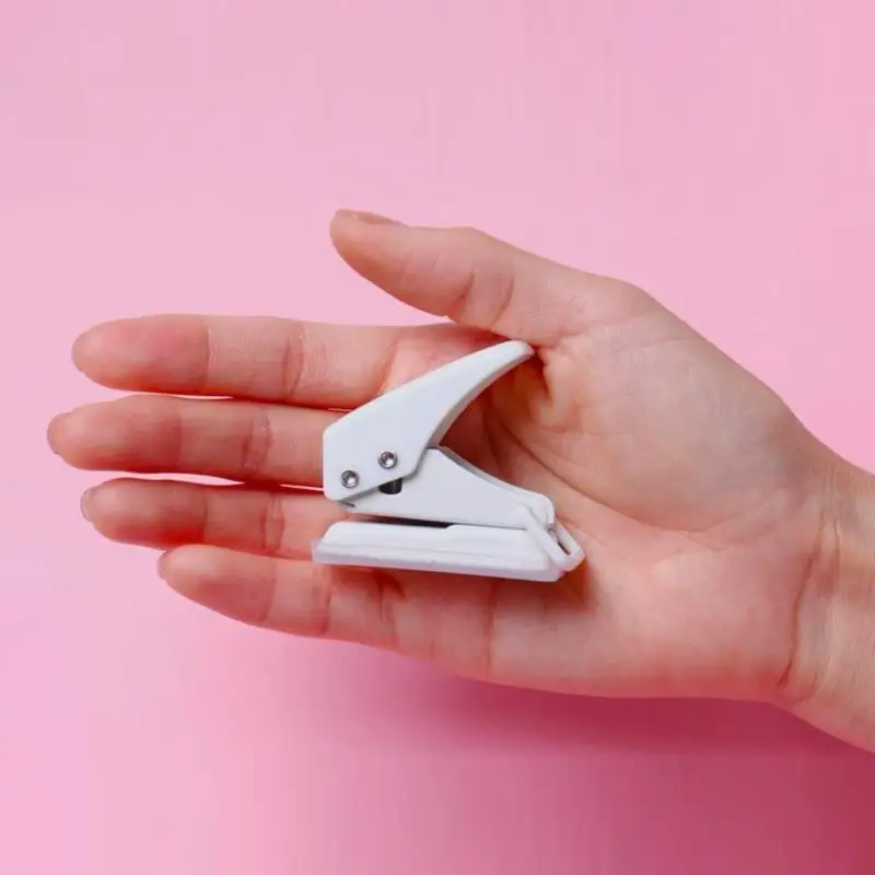 Cute Mini Single Hole Shape Punch for Planner Disc Ring DIY Paper Cutter Puncher  Craft Machine Offices Stationery