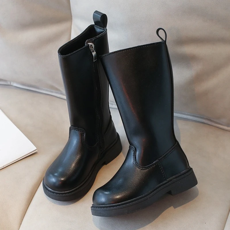 

Fashion Girl Boots 2025Winter New Child British Wind Snow Boot Hot Selling Soft Bottom Girls Princess Boot Girl Performance Boot