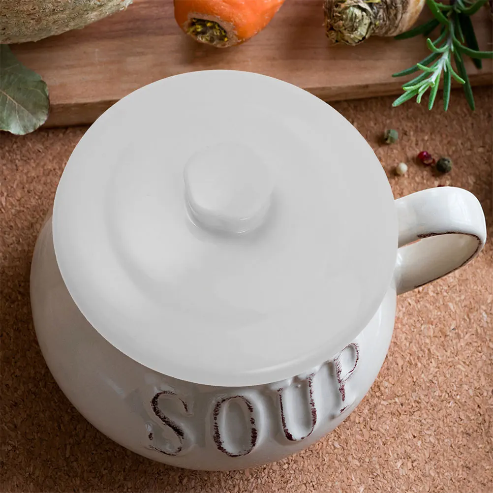 

Ceramic Electric Stew Pot Lid Replacement 0.65L Heat-Resistant Universal Cover Ideal for Home Kitchen Casserole Pot Lid