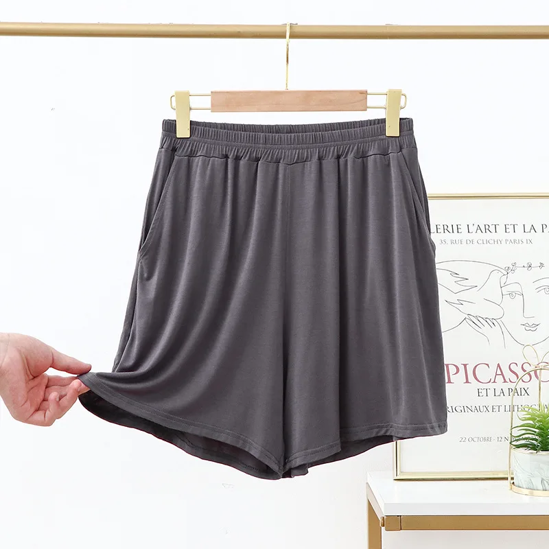 XL-6XL Plus Size Shorts Modal Summer Thin Women's Home Shorts 200kg High-Waist Elastic Pajama Pants Fashion Pantalones De Mujer