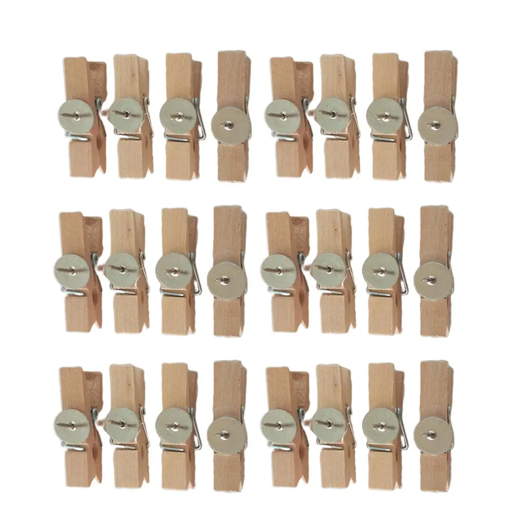 

50pcs Wooden Clips 45X7Mm Wood Color Photo Fixation Clips For Home Office School Decoration Wood Picture Clip Mini Cclip