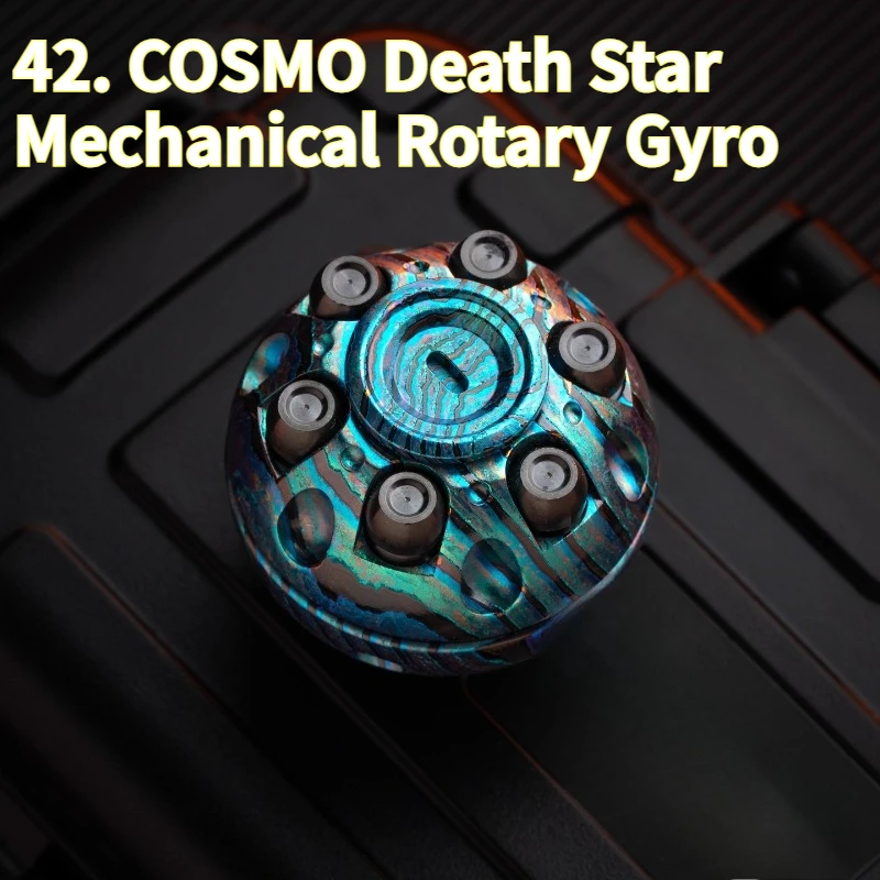 (Pre Order)42. COSMO Toujie EDC New Material Death Star Mechanical Metal Rotary Spinner Fidget Spinner Stress Relief Desktop Toy
