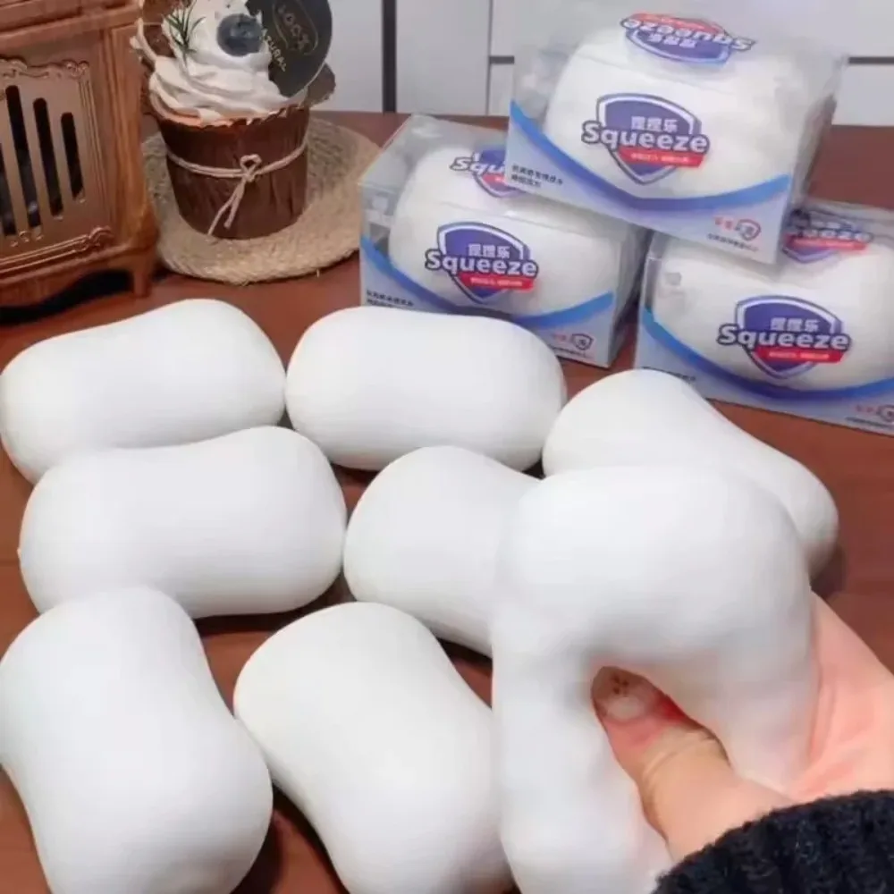 New ASMR Crunchy Soap Ball Squishy Stress Ball Filled Soft Squeeze Fidget Toy Anti-Stress Anxiety Relief Hand Decompression Toy.
