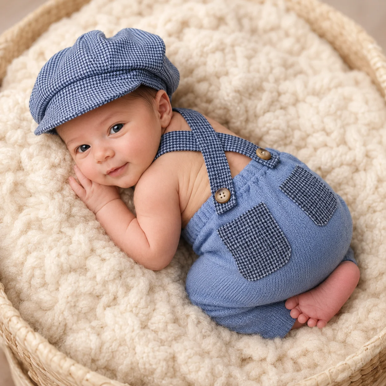Baby Clothing Products - 신생아 남아 사진 촬영 의상 블루