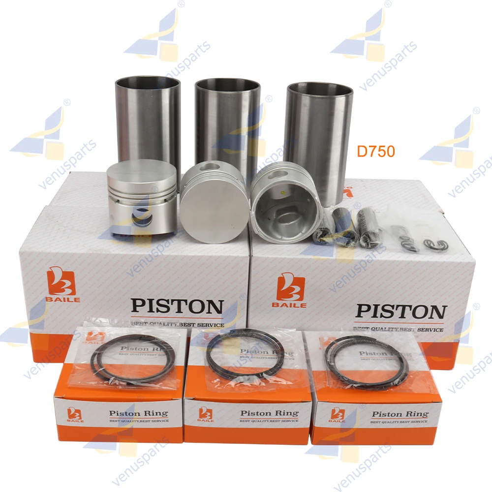 

For Kubota D750 Overhaul Rebuild Kit Piston + Rings Cylinder Liner Engine Parts 68*2HK+1.5+4mm