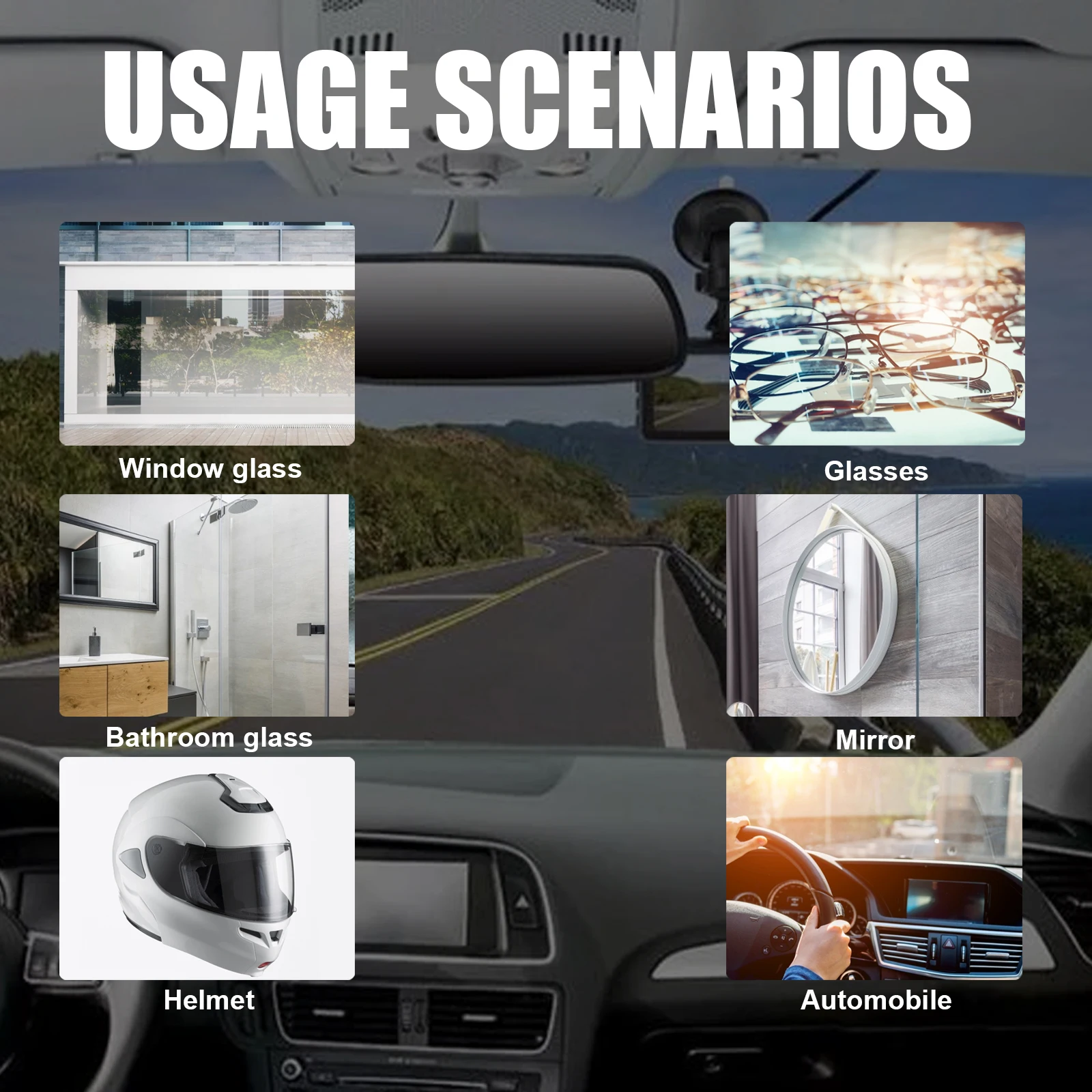 Professional Windshield Wipes - Multi-Surface Cleaner for Car Windows, Defogs & Removes Stains