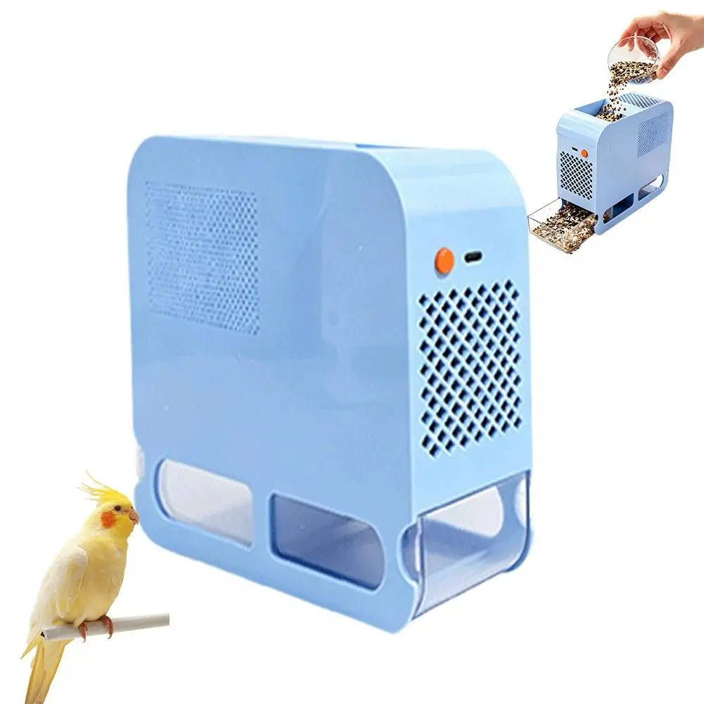 Elektrische Vogelfutter-Schalenblasmaschine mit einstellbarer Geschwindigkeit und Luftstrom, Vogelfutter-Separator, Getreide-Reiniger für Papageien und gemischtes Vogelfutter – Detail 13