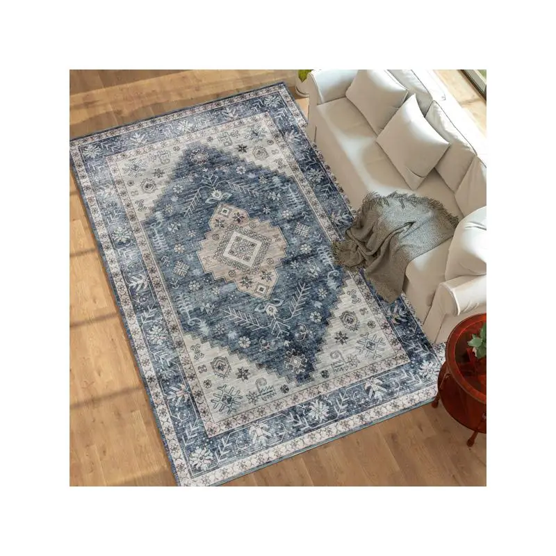 

Cozy Floor Rug for Living Room Bedroom Stylish Design Soft Texture Non-Slip Carpet Area Mat