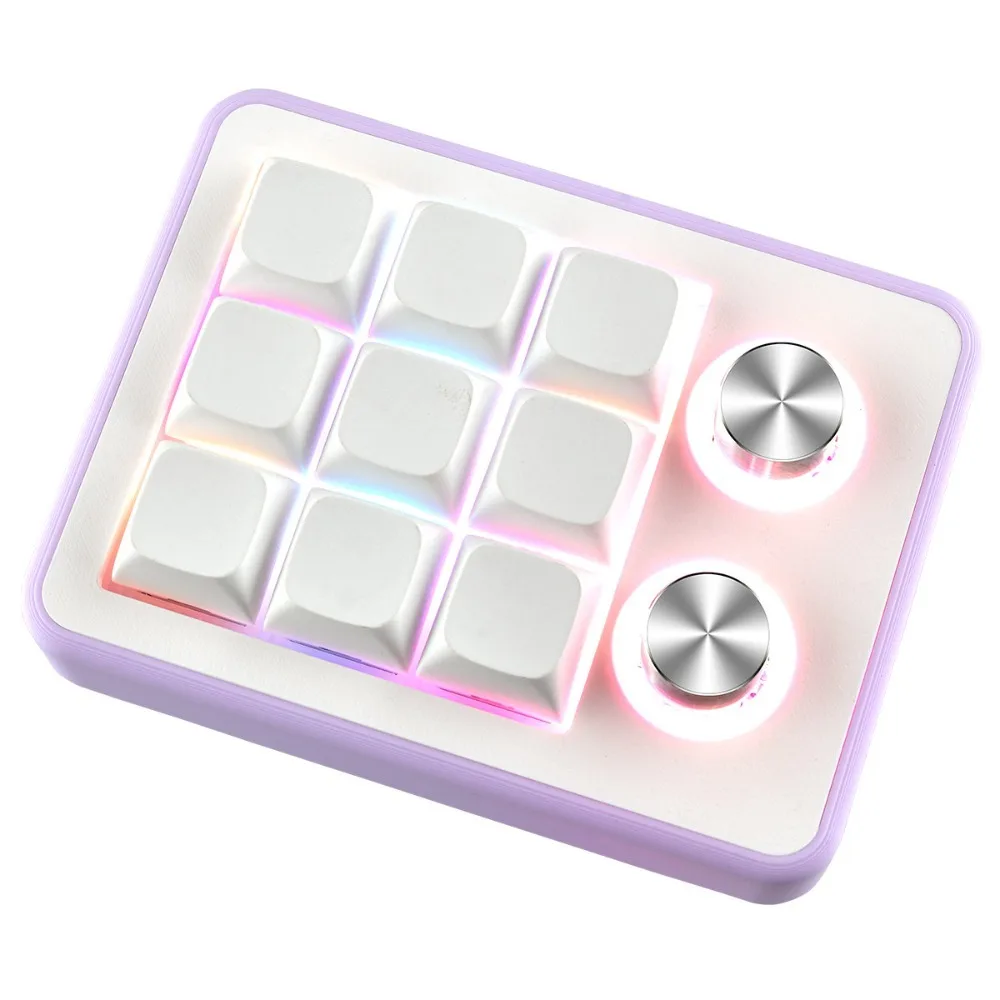 9 Key Mechanical Macro Keyboard Programmable Keypad With Rotary Knob Custom Mini Keyboard For osu Gaming Office PC Accessories
