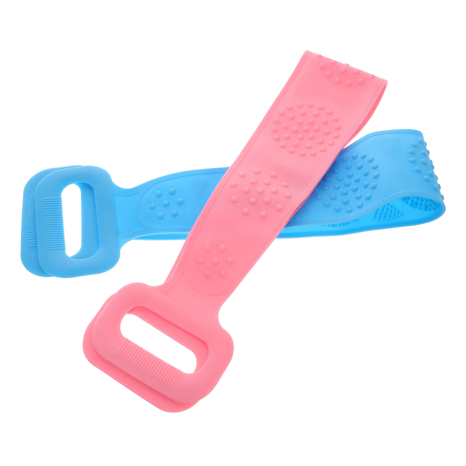 

2Pcs Bath Towel Artifact Food Grade Silicone Long Strips Neck Shoulders Clean Shower Bathing Supplies Deep Cleaning
