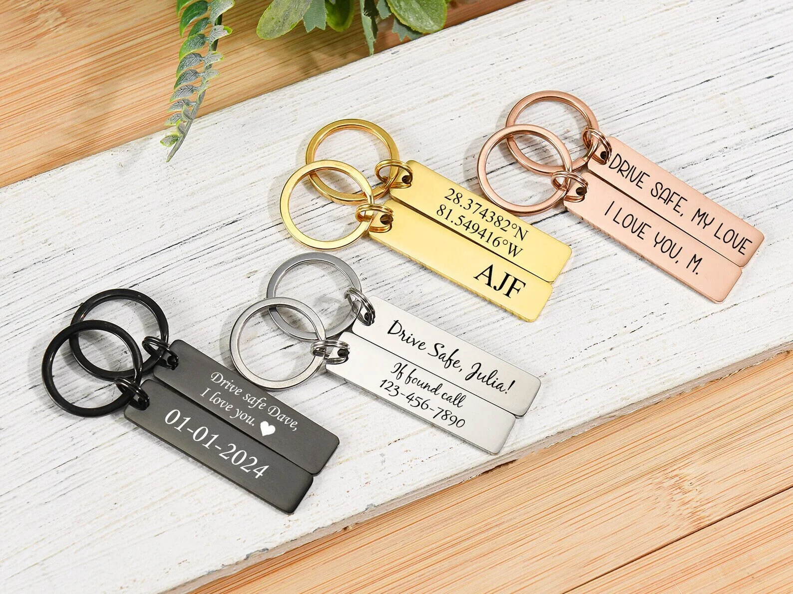 Personalised Engraved Keychain, Custom Name Gift