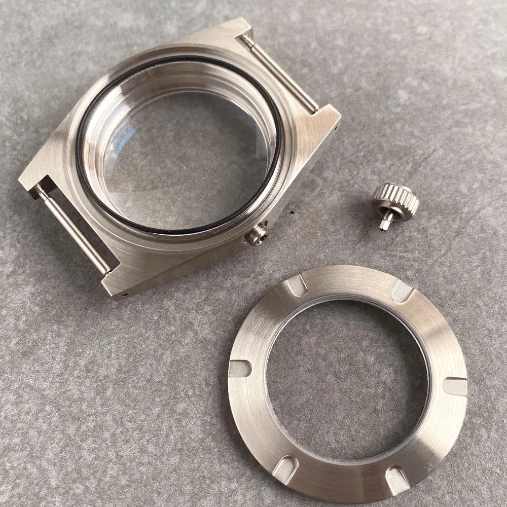 AR Sapphire 316L Steel 38mm Brushed Diver Watch Case 200M Waterproof Fit NH35 NH36 NH34 ETA2824 PT5000 ST2130 for Swim Watch