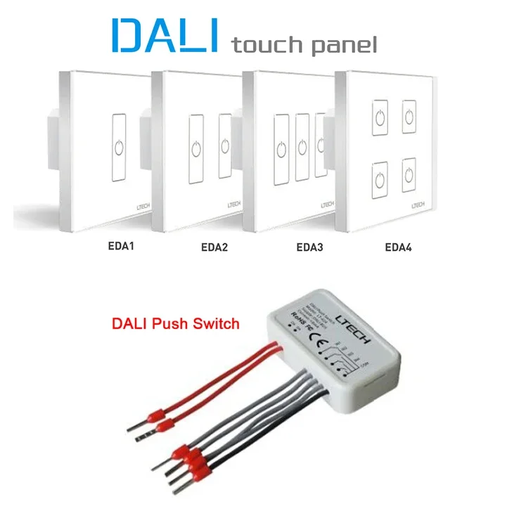 duplo grupo push switch para lampada led wall dimming controlador 1ch 2ch 3ch 4ch painel de toque dali 86 estilo 01