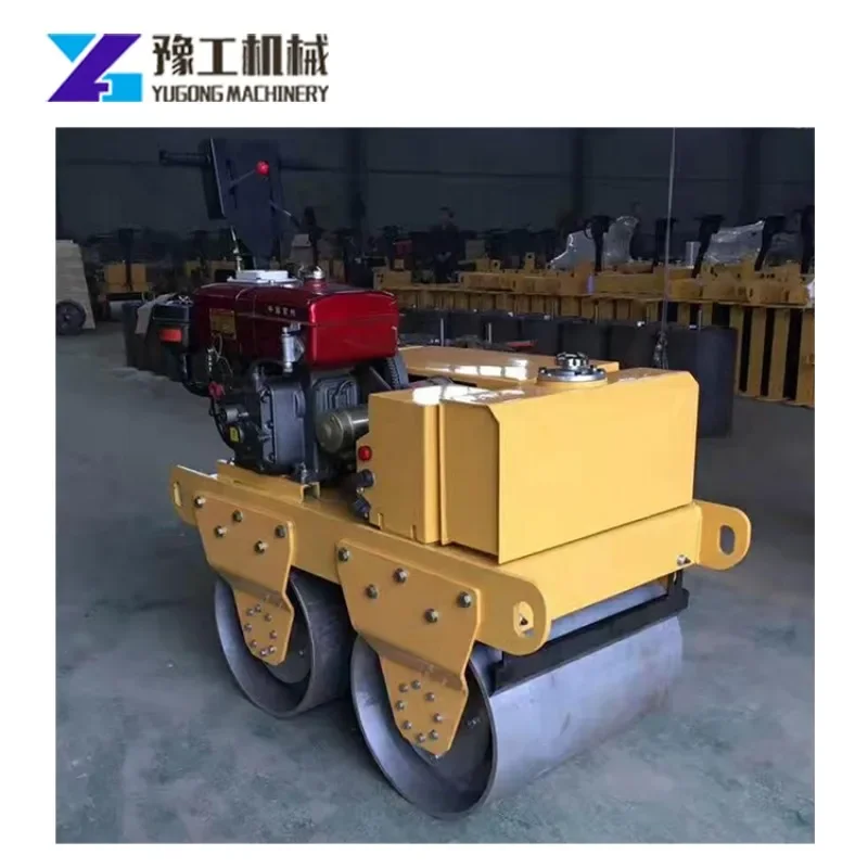 2023 High Quality Baby Compactor Diesel 720kg Ride on Road Double Drum Roller