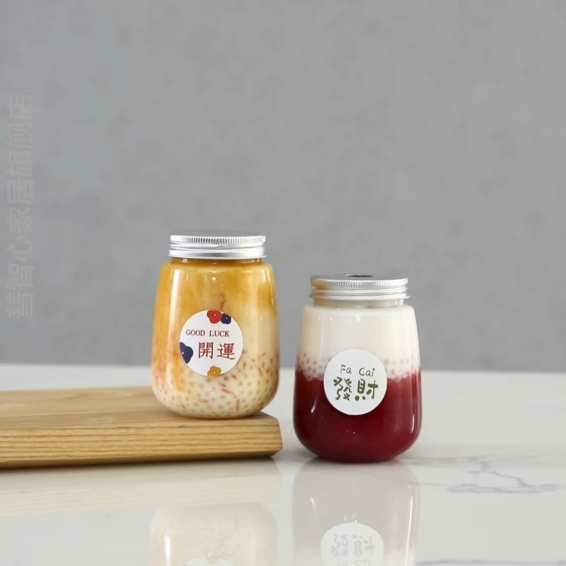 disposable-fat-cup-with-lid-for-home-use-milk-tea-juice-cold-drinks-one-time-use-plastic-cup-non-durable-press-cap-leak-proof