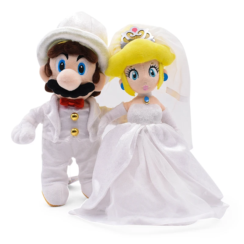 Mario Bowser Wedding Princess Daisy Peach peluche collezione Kawaii Cartoon Game Dolls for Kids regalo di compleanno