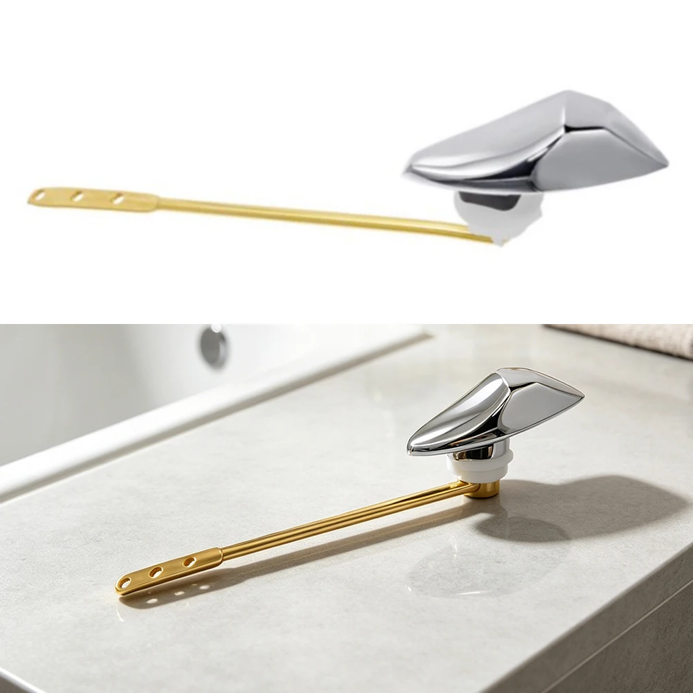Adjustable Brass Toilet Handle Replacement for Seamless Integration with Monolithic and Two-Piece Toilet Tanks