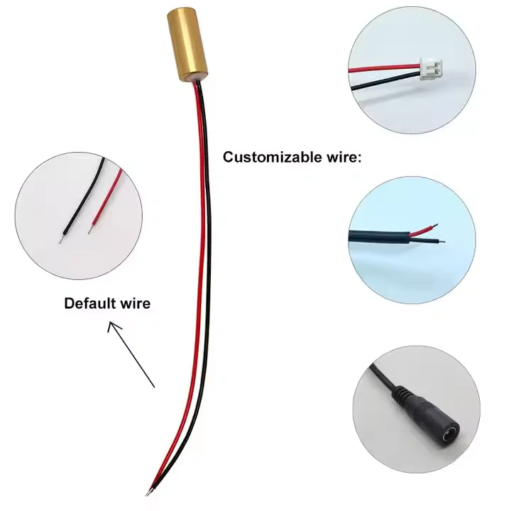 5mw 635nw 10x22mm Internal Focus Dot Red Laser Module Industrial Positioning Dot Laser Diode Module