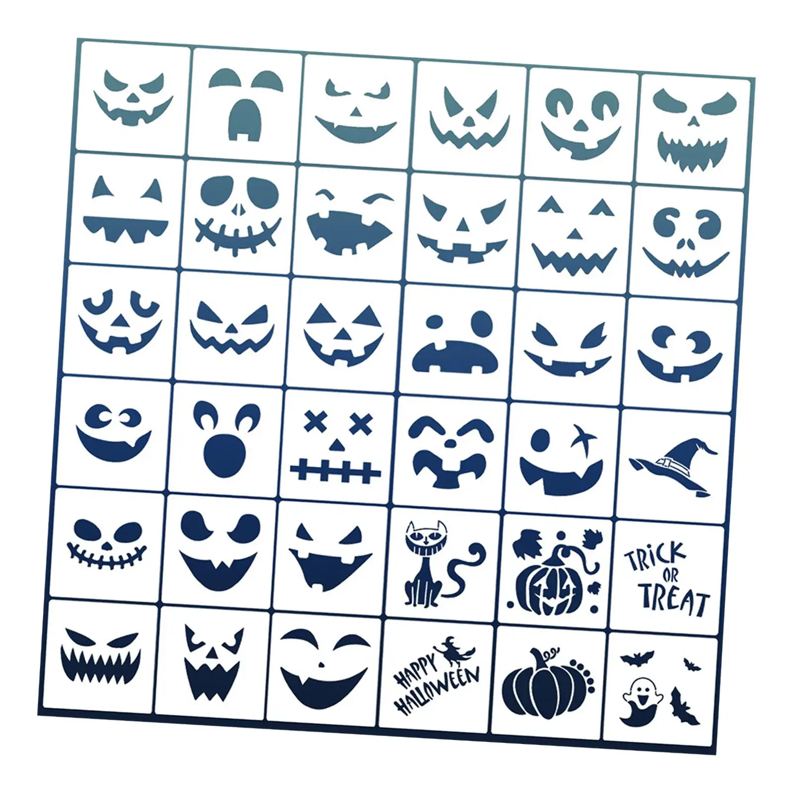 Plantillas de pintura facial de Halloween, plantilla para mascotas, kit de dibujo de máscara, pintura artística reutilizable para festivales de niños y adultos