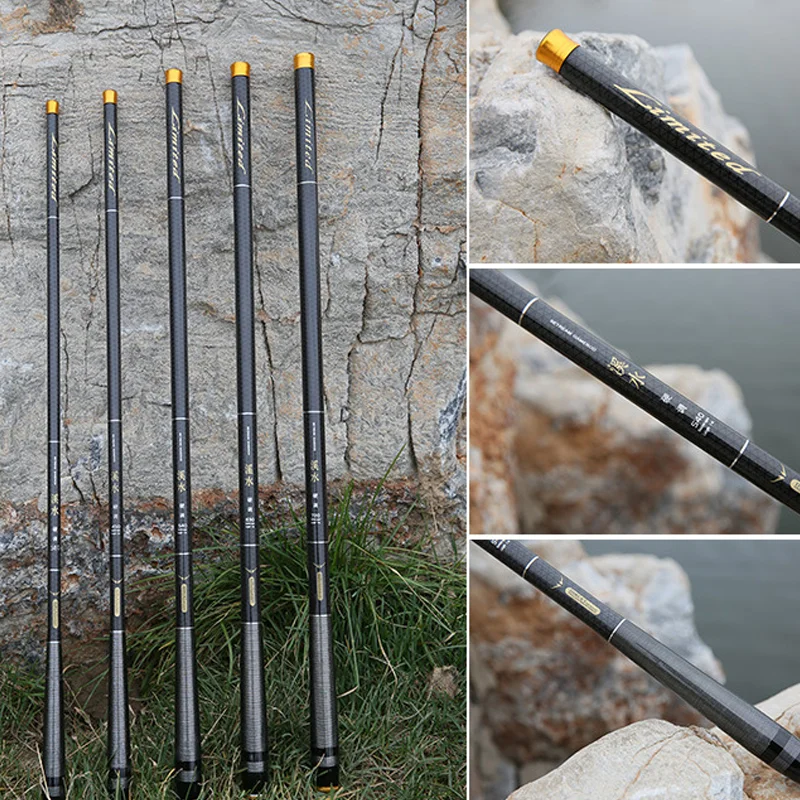 

1 шт., сверхлегкая ручная удочка из твердого углеродного волокна, телескопическая удочка 3,6 м/4,5 м/5,4 м/6,3 м/7,2 м, удочка для ручной удочки