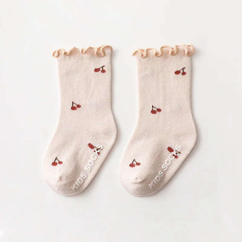 Baby Non-slip Simple Floor Socks Children\'s New Print Cute Short Socks Floral Kids Socks Spring Autumn Cotton Socks XS-L