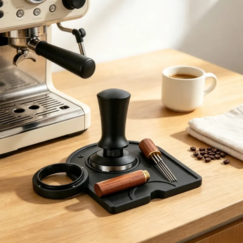 Coffee Espresso Accessories Kit with Coffee Tamper,Coffee Dosing Ring, Coffee Tools for 51/53/58mm Espresso Coffee machine