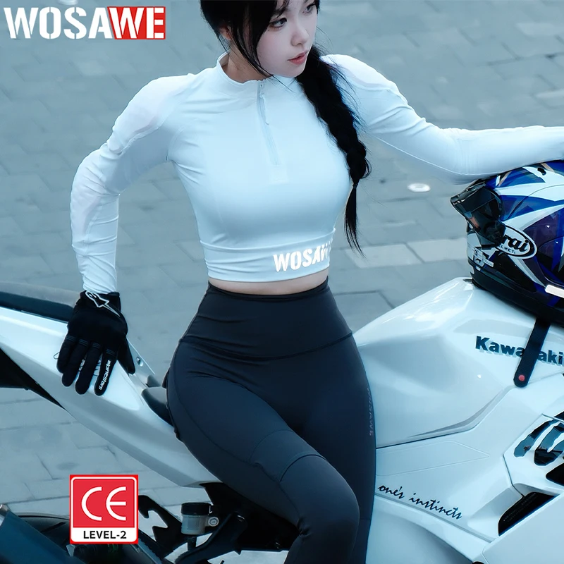 

WOSAWE Women Motorcycle Soft Armor Full Body Summer Motorbike Protective Jacket Motocross Racing Pants CE Approved #