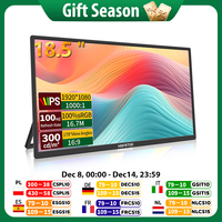 HGFRTEE 18.5inch 100Hz Portable Monitor With VESA Hole Stand PC Gaming Extended Display ADS-IPS Large screen Support Type-C HDMI