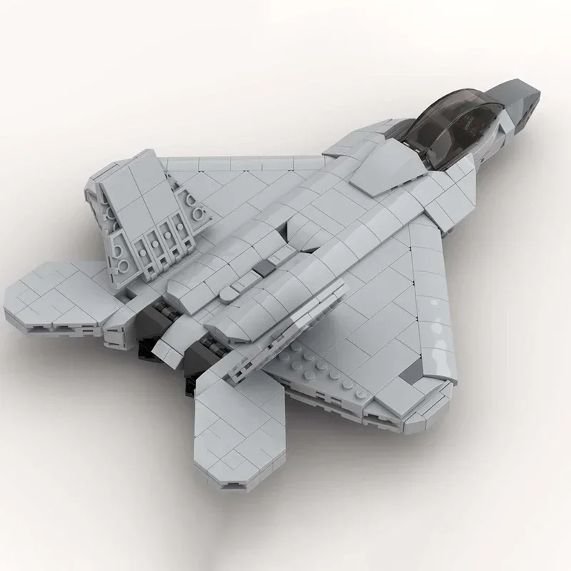 Modelo de serie militar Moc, bloques de construcción Raptor F-22, modelo de combate, tecnología de ladrillo, montaje DIY, juguete de construcción, regalo de vacaciones