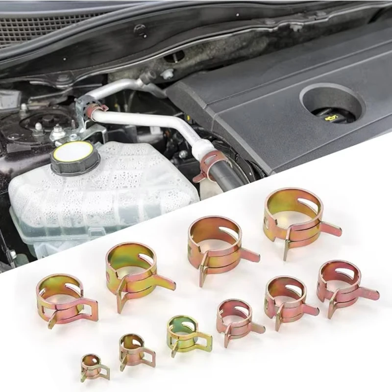 Car Modification Spring Clamp Vacuum Pipe Fixing Clamp Intake Water Pipe Clamp Pressure Relief Valve Clamp Exhaust Pipe Clamp