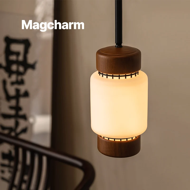 Middle ancient style bedroom bedside pendant light Chinese aesthetic small pendant light entrance hanging line light
