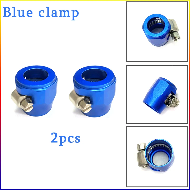 

2PCS Metal Car End Oil Fuel Hose Clamp AN4 AN6 AN8 AN10 AN12 End Fuel Pipe Clip Oil Water Tube Hose Fittings Finisher Clamps