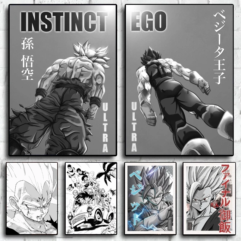 

Canvas Prints Dragon Ball Goku High Quality Art Children's Bedroom Decor Comics Pictures Wall Stickers Modern Living Room