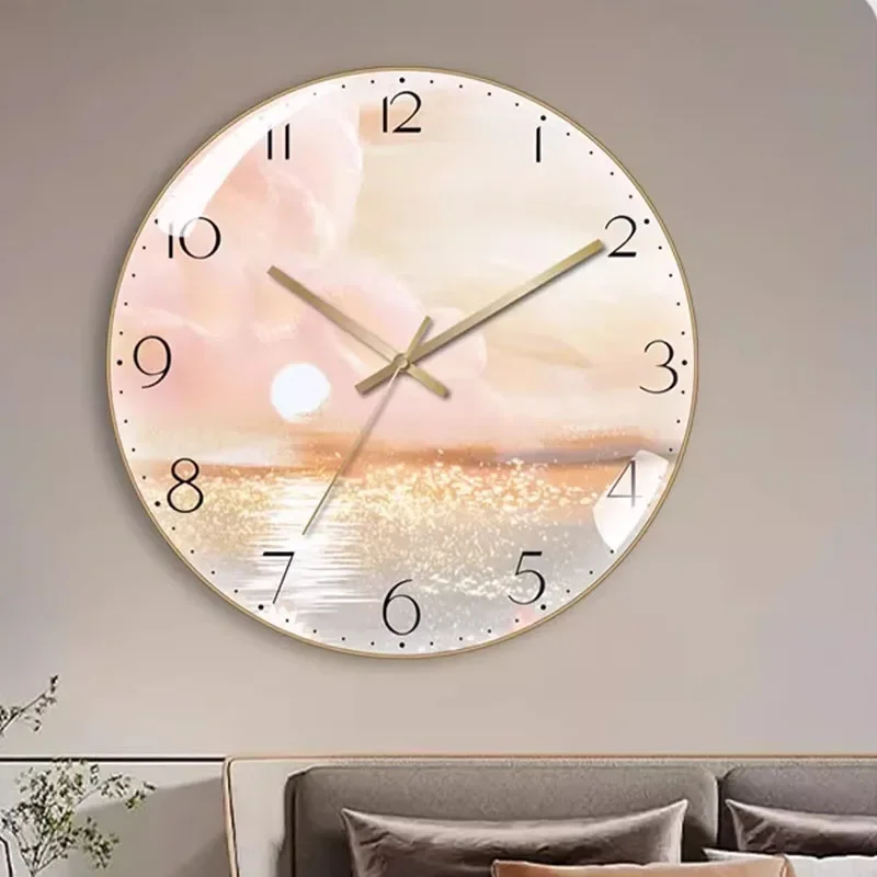 Interior Art Mural Wall Clock Luxury Digital Nordic Minimalist Round Wall Watch Creative Large Relogio De Parede Home Decoration