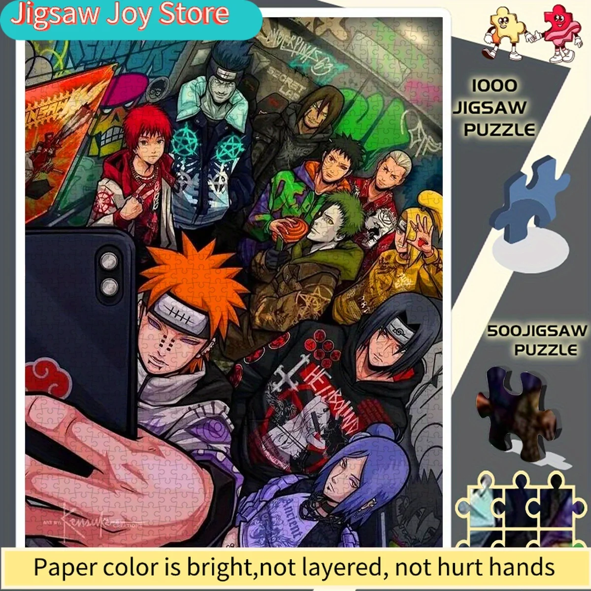 Rompecabezas sin marco de Naruto Street Style - Rompecabezas educativo - Rompecabezas interactivo - Rompecabezas exquisito - Asequible - Creativo