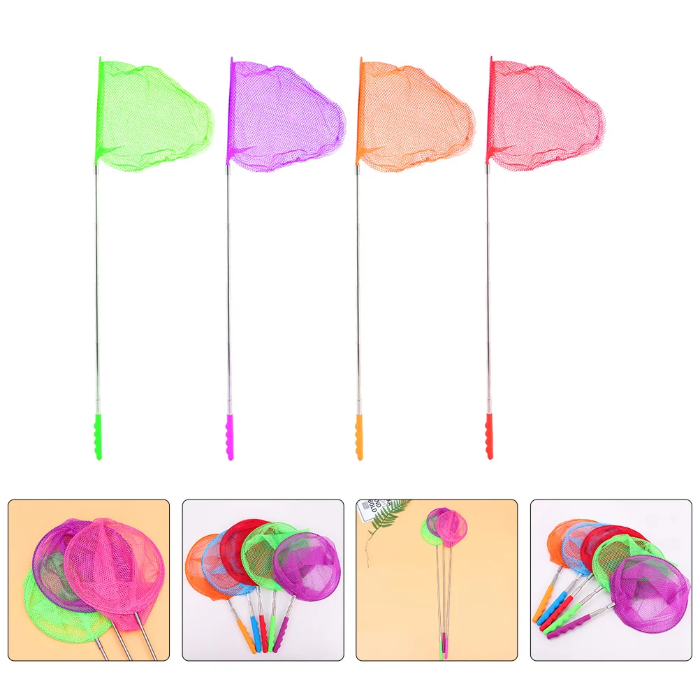4 قطعة شبكات الحشرات القابلة للتمديد للأطفال قابل للسحب الفراشات اصطياد أدوات اللعب في الهواء الطلق اليعسوب الماسك الاطفال تلسكوبي #5