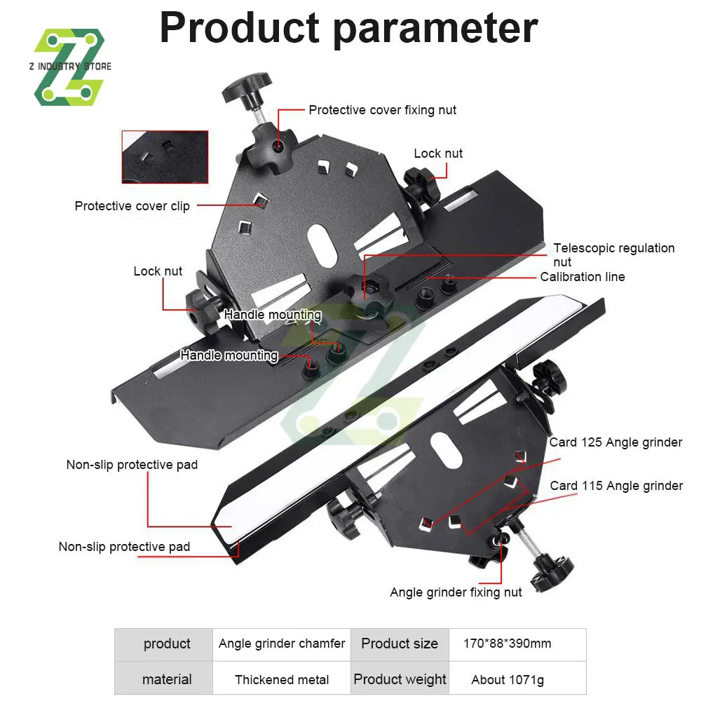 Tiling 45° Angle Cutting Machine for 115/125 Type Angle Grinder Chamfer Bracket Ceramic Tile Cutter Seat Chamfer Corner Cutting